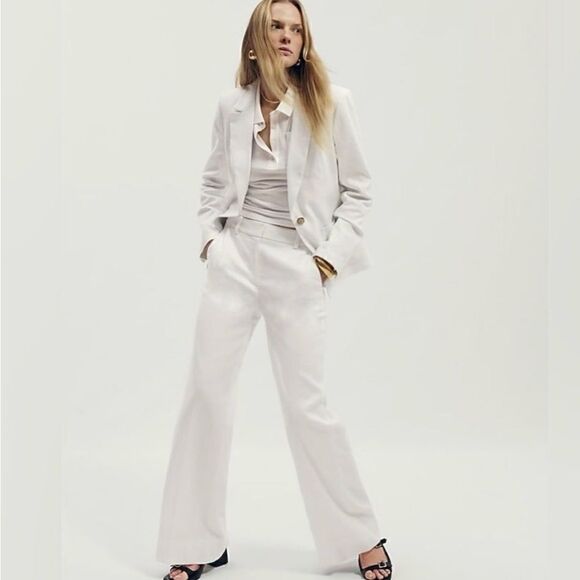 J Crew Carolina flare pant in stretch linen blend Size 12 - Picture 3 of 7